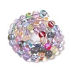 Electroplated Synthetic Moonstone Beads Strands G-C131-A01-02-2
