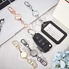 4Pcs 4 Colors Heavy Duty Alloy Retractable Keychain Clasps FIND-SC0004-32-4