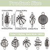 50Pcs 5 Styles Tibetan Style Sport Ball Alloy Connector Charms TIBE-SC0001-95-2
