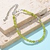 Natural Peridot Bead Bracelet ZW6419-4-4