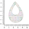 Printed Transparent Acrylic Pendants FIND-K017-15B-02-3