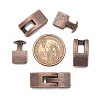 Tibetan Style Snap Lock Clasps TIBE-LF11313Y-R-LF-4