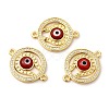 Rack Plating Real 18K Gold Plated Brass Micro Pave Clear Cubic Zirconia Connector Charms ZIRC-L102-03G-2