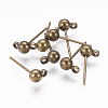 Brass Ball Post Ear Studs EC253-AB-1