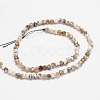 Faceted Natural Agate Round Beads Strands G-E318B-4mm-01-2
