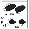 2 Pair 2 Styles Skid Rubber Shoes Bottom FIND-GA0003-82-2