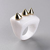 Opaque Acrylic Finger Rings RJEW-T010-12-4
