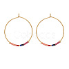 Bohemian Handmade Glass Seed Beads Hoop Earrings AM1646-7-1
