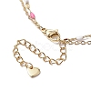 304 Stainless Steel Enamel Link Chains Anklets AJEW-AN00589-02-4