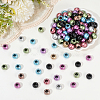 300Pcs Matte Rondelle Spray Painted Acrylic European Beads OACR-PA0001-74-7