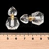 Natural Quartz Crystal Perfume Bottle Pendants G-L623-12G-07-3