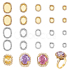 40Pcs 10 Styles Brass Cabochon Connector Setting RB-PH0001-19-7
