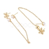 Rack Plating Brass Micro Pave Clear Cubic Zirconia Stud Earrings for Women EJEW-G394-20G-2
