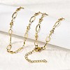 304 Stainless Steel Star Link Chain Necklaces for Women NJEW-A046-02A-G-3