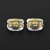 Two Tone Transparent Spray Painted Glass Beads GLAA-T022-02-A02-2