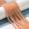 Imitate Austrian Crystal Frosted Glass Beads Strands EGLA-A039-T4mm-MD15-4