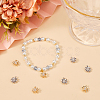 8Pcs 2 Colors Brass Micro Pave Clear Cubic Zirconia Charms KK-BBC0014-87-4