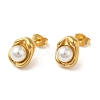 PVD Vacuum Plating 304 Stainless Steel Stud Earring EJEW-C099-01GP-3