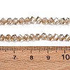 Electroplate Transparent Glass Beads Strands GL-CBA7A17-01A-10-3