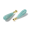 Natural Amazonite Teardrop Pendants G-Q005-03G-05-2