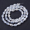 Electroplate Glass Beads Strands EGLA-D015-15x10mm-01-1