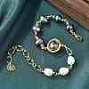 Pearl Beaded Bracelets BJEW-P350-01G-1