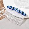 Resin Evil Eye Bead & Plastic Hair Combs PHAR-JH00093-02-2
