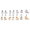 Stainless Steel Micro Pave Clear Cubic Zirconia Internally Threaded Labrets WGBE4CC-02-4