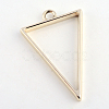 Rack Plating Alloy Triangle Open Back Bezel Pendants X-PALLOY-S047-09E-FF-2