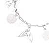 Ocean Theme 304 Stainless Steel Charm Bracelets BJEW-JB12218-03-3