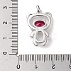 Rack Plating Brass Glass Pendants KK-Z071-46P-01-3