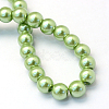 Baking Paint Pearlized Glass Pearl Round Bead Strands X-HY-Q330-8mm-26-4