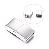 Tarnish Resistant 304 Stainless Steel Magnetic Clasps with Glue-in Ends X-STAS-I011-04-1