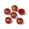 Transparent Spray Painted Glass Beads GLAA-I050-15I-1