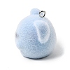 Flocking Opaque Resin Pendants RESI-G128-01H-2