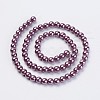 Eco-Friendly Dyed Glass Pearl Beads Strands HY-A008-6mm-RB062-2