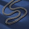 6MM 201 Stainless Steel Cuban Link Chain Necklaces NJEW-Q013-14B-4