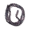 Purple Glass Bicone Beads Strands X-GLAA-S026-03-2