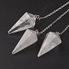 Natural Quartz Crystal Hexagonal Pointed Dowsing Pendulums X-G-G956-D10-FF-1