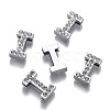 Alloy Letter Slide Charms RB-F034-01I-P-RS-3