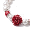Shell Pearl Beaded Bracelets BJEW-JB10704-3