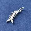 925 Sterling Silver Micro Pave Cubic Zirconia Pendants STER-D309-01C-S-3