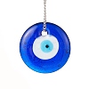 Handmade Lampwork & Resin Evil Eye Pendant Decorations HJEW-C001-02-4