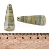 Natural Indian Green Line Jasper Pendants G-Z151-02A-3
