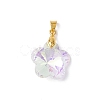 AB Color Plated Glass Pendants PALLOY-JF04596-01-3