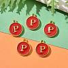 Golden Plated Alloy Enamel Charms ENAM-S118-03P-5