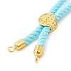 Twisted Nylon Cord Silder Bracelets DIY-B066-03G-09-2