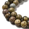 Natural Dendritic Jasper Beads Strands G-D481-16-4