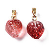 Two Tone Transparent Spray Painted Glass Pendants GLAA-N035-014-G04-2