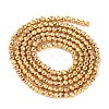 Electroplated Synthetic Non-magnetic Hematite Beads Strands G-H027-B01-01-3